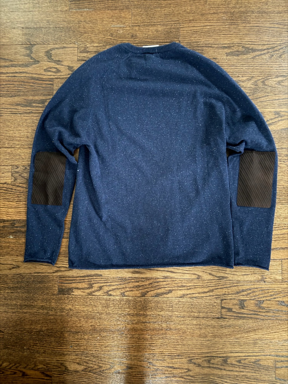 Billy Reid Heirloom Crew Sweater Navy Wool Silk Blend Men’s Size L NWT - Picture 2 of 4